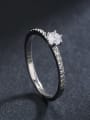 thumb 925 Sterling Silver Cubic Zirconia Round Vintage Band Ring 2