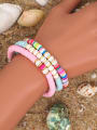 thumb Stainless steel Multi Color Polymer Clay Geometric Bohemia Stretch Bracelet 1