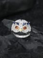 thumb 925 Sterling Silver Cubic Zirconia Owl Classic Band Ring 0