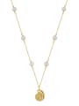 thumb 925 Sterling Silver Imitation Pearl Irregular Trend Necklace 0