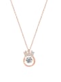 thumb 925 Sterling Silver Cubic Zirconia Cute Crown  Pendant Necklace 0