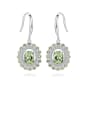 thumb 925 Sterling Silver Cubic Zirconia   Classic Oval Hook Earring 0