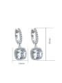 thumb 925 Sterling Silver Cubic Zirconia Geometric Luxury Huggie Earring 4
