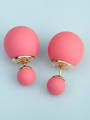 thumb Copper Imitation Pearl Enamel  Round Ball Minimalist Stud Earring 4
