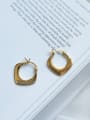 thumb Sterling Silver with geometric simplicity and golden ear studs earring 2
