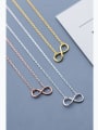 thumb 925 Sterling Silver Minimalist  Number 8 Pendant  Necklace 0