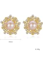 thumb 925 Sterling Silver Cubic Zirconia Flower Statement Stud Earring 4