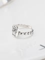 thumb 925 Sterling Silver Pig Vintage Band Ring 1