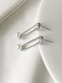 thumb 925 Sterling Silver Pin Imitation  Pearl Earrings  Earring 1