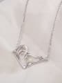 thumb Titanium Hollow heart Minimalist pendant Necklace 2
