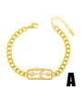 thumb Brass Cubic Zirconia Star Hip Hop Link Bracelet 0