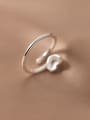 thumb 925 Sterling Silver Heart Minimalist Band Ring 2