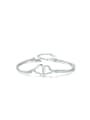 thumb 925 Sterling Silver Cubic Zirconia Heart Dainty Link Bracelet 0
