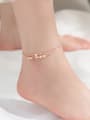 thumb 925 Sterling Silver Round beads double anklet 1