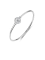 thumb 925 Sterling Silver simple Cubic Zirconia  Bracelet 0