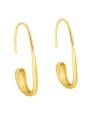 thumb Brass Geometric Minimalist Hook Earring 0