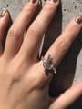 thumb 925 Sterling Silver Hollow Geometric Vintage  Free Size Midi Ring 2