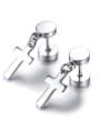 thumb Stainless steel Cross Minimalist Drop Earring 3