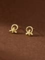 thumb 925 Sterling Silver Geometric Dainty Stud Earring 2