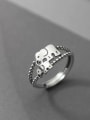 thumb 925 Sterling Silver Elephant Vintage Band Ring 0