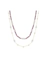 thumb 925 Sterling Silver Natural Stone Minimalist Multi Strand Necklace 2