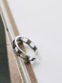 thumb 925 Sterling Silver Gear Vintage Free Size Midi Ring 1