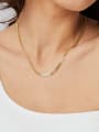 thumb Brass Cubic Zirconia Geometric Vintage  Hollow Chain Necklace 1