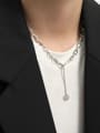 thumb 925 Sterling Silver Geometric Vintage Tassel Necklace 1