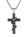 thumb Titanium Steel Cross Religious Hip Hop Necklace 4
