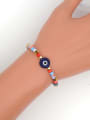 thumb Stainless steel  Glass Bead Multi Color Smiley Bohemia Stretch Bracelet 1