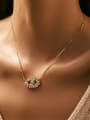 thumb 925 Sterling Silver Cubic Zirconia Evil Eye Dainty Necklace 1