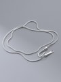 thumb 925 Sterling Silver  Minimalist Snake Bone Chain Necklace 0