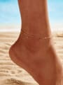 thumb 925 Sterling Silver Cubic Zirconia Geometric Minimalist Anklet 1