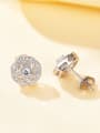 thumb 925 Sterling Silver Cubic Zirconia Flower Classic Stud Earring 3