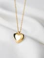 thumb 925 Sterling Silver  Minimalist  Smooth Heart Pendant Necklace 4