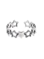 thumb 925 Sterling Silver Hollow Star Vintage Midi Ring 0