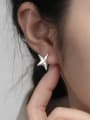 thumb 925 Sterling Silver Star Minimalist Drop Earring 1