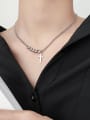 thumb 925 Sterling Silver Cross Vintage Hollow Chain Necklace 2
