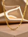 thumb Stainless steel  Minimalist Asymmetrical Geometric Chain Necklace 3