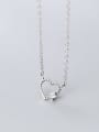 thumb 925 Sterling Silver Minimalist Hollow  Heart Pendant Necklace 2