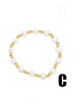 thumb Brass Imitation Pearl Geometric Hip Hop Beaded Bracelet 3