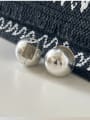 thumb 925 Sterling Silver Ball Minimalist Stud Earring (Single-Only One) 3