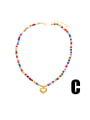 thumb Brass Miyuki Millet Bead Multi Color Heart Hip Hop Beaded Necklace 4