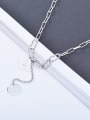 thumb 925 Sterling Silver Letter Vintage Lariat Necklace 2