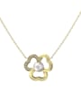 thumb 925 Sterling Silver Freshwater Pearl Flower Minimalist Necklace 0