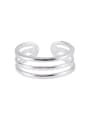 thumb 925 Sterling Silver Smooth Geometric Minimalist Stackable Ring 0