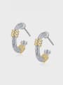 thumb 925 Sterling Silver Geometric Minimalist Stud Earring 4