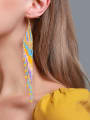 thumb Zinc Alloy Miyuki Millet Bead Geometric Tassel Bohemia Pure handmade Weave Earring 1