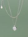 thumb 925 Sterling Silver Shell Heart Minimalist Necklace 0