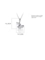 thumb 925 Sterling Silver Cubic Zirconia plant diamond double Apricot Leaf Pendant Necklace 3